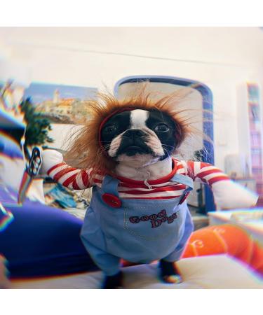 Shop Bprtcra Deadly Doll Dog Costume | Funny Halloween & Christmas Pet Outfits | Cosplay & Party Clothing for Dogs (L) - Buy Online on GoSupps.com