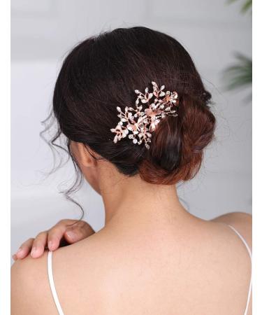 Deniferymakeup Wedding Rhinestone Pearls Butterfly Hair Comb Bridal Vintage Headpiece Crystal Women Hair Comb Bridal Hair Comb Wedding Hair Piece Wedding Accessories - Buy Online on GoSupps.com