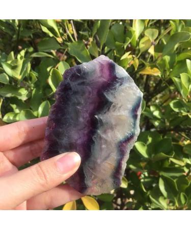HOBKEY 230-260g Natural Fluorite Plate Polished Fluorite Slab Can be Used for - Buy Online on GoSupps.com