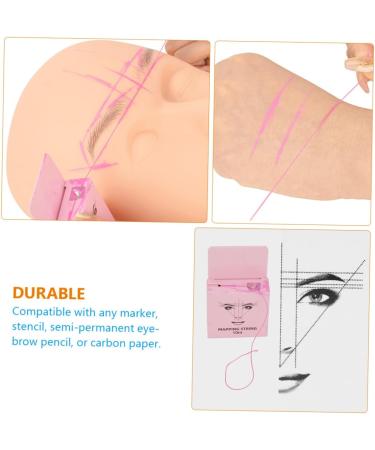 Angoily Make up Kits Pro Tools Eyebrow Mapper Tool Eyebrow Positioning Tool Suite Advanced Drawing Tool 4.6x1.8x7.5cm Pink - Buy Online on GoSupps.com