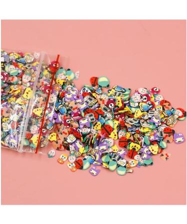 Egurs 1000pcs 3D Nail Art Polymer Clay Slices - Colorful Soft Clay Beads & Animal Nail Stickers for Stunning Nail Art Decoration - Buy Online on GoSupps.com