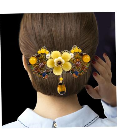 Housoutil Hairpin Hair Barrettes Hair Clip Hair Pin Hair Claw Clips for Women Wedding Hair Accessories for Women Flower Ponytail Barrette Vintage Hair Barrette Spring Hair Barrette - Buy Online on GoSupps.com