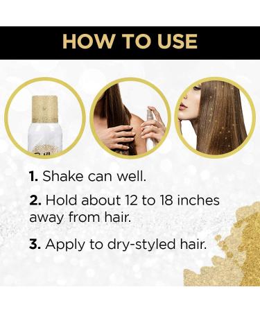 Punky Temporary Glitter Color Spray - Travel Size, Lightweight Formula for Hair, Skin, and Clothing - 3.5 oz (Gold) - Buy Online on GoSupps.com