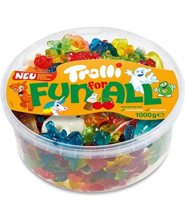 Fun for All Sweet Mix 1kg + Sour Bizzl Sweet Mix 1kg + Fizzy Worms 1kg + Strawberry Kisses 1kg Boxed Treatz - Buy Online on GoSupps.com