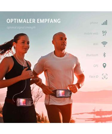 Moex Passel Waterproof Running Bag for Samsung Galaxy A54 5G - Slim Jogging Belt with Viewing Window Flexible Design Black - Buy Online on GoSupps.com
