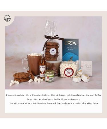 Hot Chocolate Hamper Gift Set - Hot Chocolate Bomb Biscuits & Mini Marshmallows - Birthday Gifts for Women & Men Chocolate Hamper Gift for Couples - Buy Online on GoSupps.com