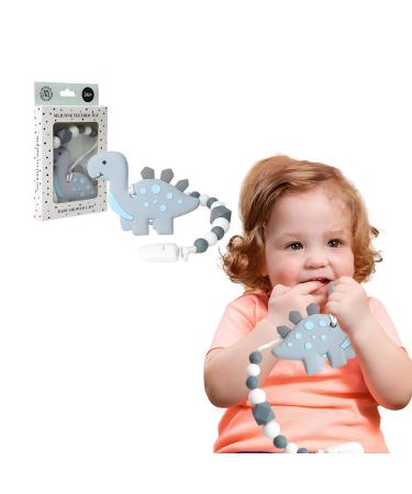RZMZBY Teething Ring for Babies Teething Ring Toy Made of Silicone and Wooden Rings Baby Teething Aid BPA-Free Activity Set for Children