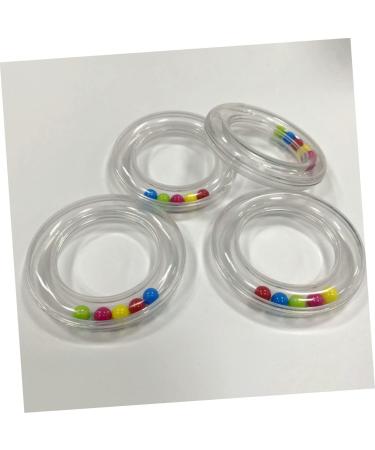 SAFIGLE 30 Pcs Transparent Circle Rattle Set for Infant Nursing Teether - Calming & Soothing Bed Molar Rattles - Portable Newborn Teething Toys - Buy Online on GoSupps.com