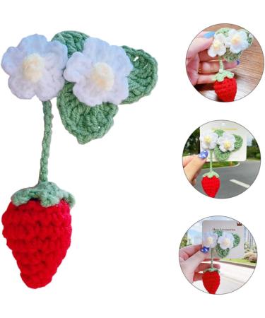 FRCOLOR Strawberry Car Mirror Pendant Flower Hairpins Hair Topper Fruit Hair Clips Braiding Hair Accessories Kids Tiara Strawberry Hair Clip Girl To Weave Bang Clip Cotton Child - Buy Online on GoSupps.com