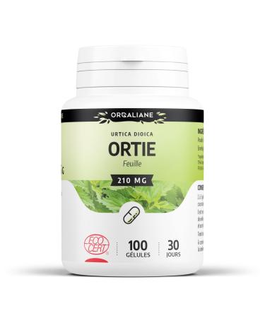 Organic Nettle Leaf 210 mg - 100 Capsules - Ecocert Certified - Orgaliane