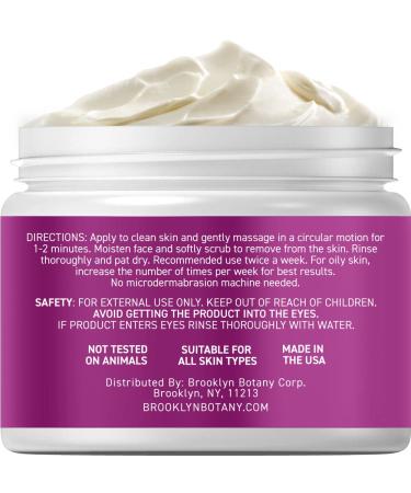 Brooklyn Botany Microdermabrasion Facial Scrub 2.5 oz - Exfoliating Face Scrub for Tightening and Brightening Skin - Face Exfoliator for Acne Scars, Wrinkles, Fine Lines - 2.5 Ounce - Buy Online on GoSupps.com