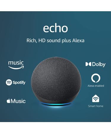 Echo (4th Gen)  With premium sound, smart home hub, and Alexa