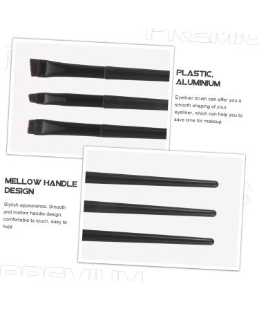 Mikinona 3pcs Eyeliner Brush Eyebrow Brush Eyeliner Pencil Flat Eyeliner Brush Make up Brush Short Hair Tool - Buy Online on GoSupps.com
