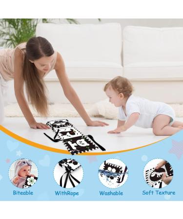 Idota Contrast Fabric Book for Babies - Black and White Soft Picture Book with Animal & Insect Graphics | Ages 0+ Months | Ideal Toddler Development - Buy Online on GoSupps.com