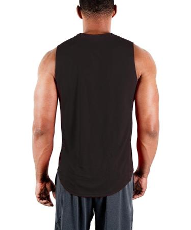 DEVOPS Men's Muscle Tank Top 3 Pack - Sleeveless Dri Fit Gym Workout Shirts - Large Black/Navy/Gray - Buy Online on GoSupps.com