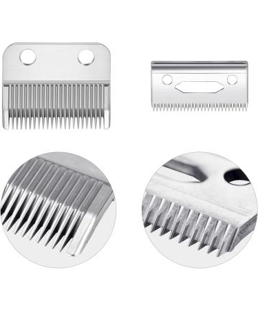 Mudder Professional Replacement Clipper Blades - 2 Sets, 2 Holes Adjustable Hair Trimmer Parts for Barbers and Stylists (Silver) - Buy Online on GoSupps.com