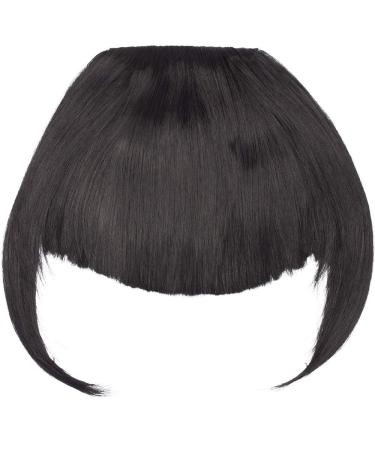 SEGO Clip-in Pony Hairpiece Extensions - Realistic Dark Black Fringe Bangs One Piece Front Hair Extension for International Shipping - Buy Online on GoSupps.com