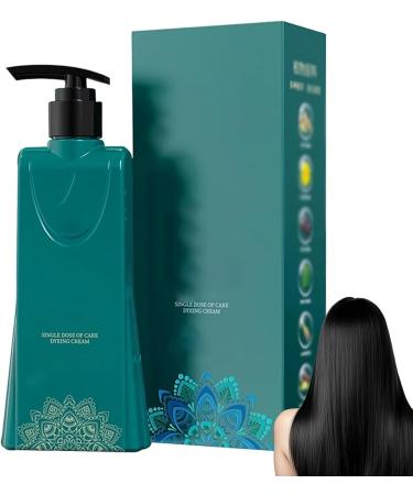 Cr me colorante capillaire base de plantes couverture capillaire grise longue dur e et nuances naturelles formule douce ensemble de teintures capillaires longue dur e (Noir naturel)