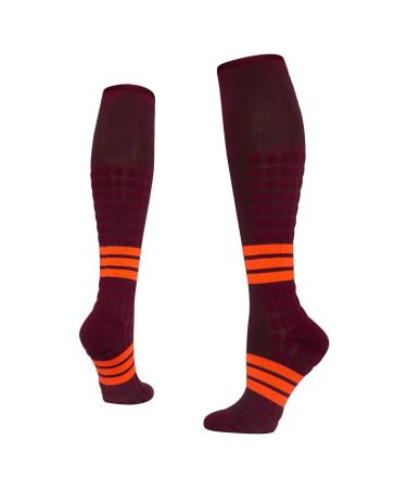 DOCEN Calf Compression Socks Sports Compression Socks Red L/XL_Travel Diabetes Pregnant Women L-XL Red