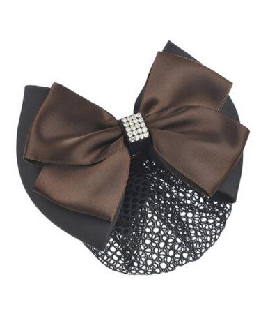 Bowknot Snood Net Net Hair Clip Net Hair Clip Barrette Hairnet Ladies Hair Pin Bowtie Barrette Hair Clip Snood Net Coffee