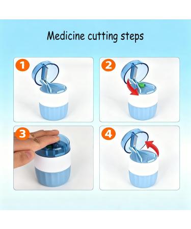 Coupe Medicaments Multifonction 3 En 1 S parateur De Comprim s Avec Lame Broyeur Medicament Avec Compartiment De Rangement Et Lame Convient Aux Personnes Ayant Des Difficult s Avaler - Buy Online on GoSupps.com