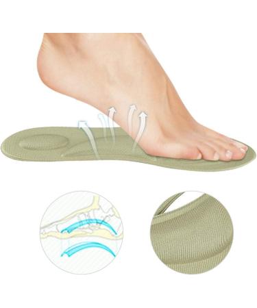 Orthotic Arch Support Insole for Flat Feet - Memory Foam Shoe Pad for Plantar Fasciitis Comfort (Women - Gold - Buy Online on GoSupps.com