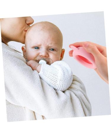 Minkissy Baby Mucus Removal Tool | 2-Piece Sputum Extractor for Toddlers | Silicone Burping Helper & Digestion Aid - Cartoon Pink 8.4x7.7cm - Buy Online on GoSupps.com