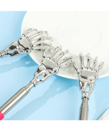 Trixes Pink Back Scratcher - Extendable Telescopic Stainless Steel Hand - Body Massage & Head Scratch Device - Funny Cool Gadget for Relaxation - Buy Online on GoSupps.com