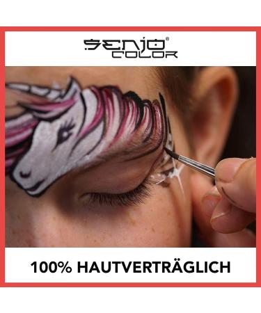 Senjo Color Basic Brush & Airbrush Bodypainting Colors Set - 5 x 75ml for Face & Body - Black White Red Yellow Blue in Suitcase - Buy Online on GoSupps.com