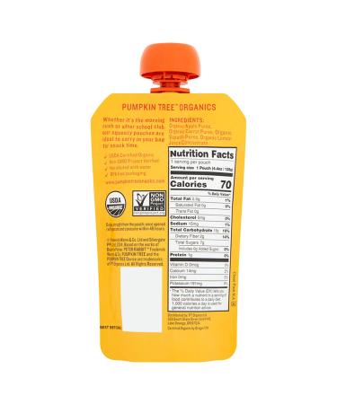 Peter Rabbit Organics Apple Carrot Squash Puree 4.4oz Pouches - Pack of 10 - Buy Online on GoSupps.com