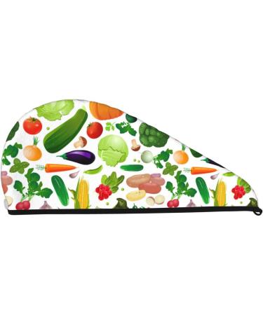 Shop Vegetables2 Microfiber Hair Towel - Soft Super Absorbent Coral Velvet Wrap for Long Curly & Thick Hair - Quick Dry Towel for Women - Buy Online on GoSupps.com