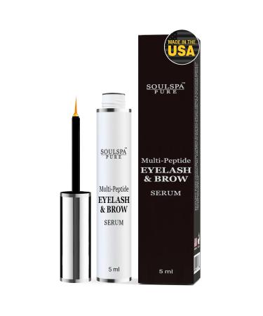 Eyelash Serum - Advanced Brow & Eye Lash Serum with Biotin & Peptides - Nourishing Serum & Eyelash Growth Serum & Conditioner - Promotes Thick Healthy Eyelashes & Brows - 5 ML