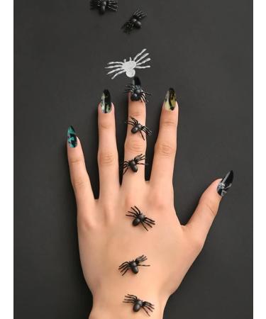 288PCS Halloween Fake Nails - Lorvain Stiletto Press On Nails with Skull Bat & Pumpkin Designs | Glossy Full Cover Nail Art for Women & Girls - Buy Online on GoSupps.com