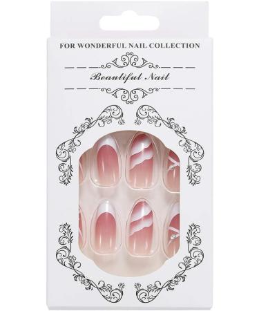OnSaya Coffin False Nails French Long Fake Nails Ballerina Acrylic Press on Nails Full Cover Stick on Nails 24pcs for Women and Girls PINK 1 count (Pack of 1) PINK - Buy Online on GoSupps.com