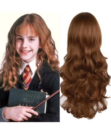 Charming Long Brown Curly Wavy Full Hair Wig for Women - 32inch Anime Cosplay Synthetic Wig for Halloween Costume Party - ColorfulPanda - Buy Online on GoSupps.com