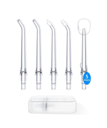JIMOK Only Compatible Water Flosser S5 Water Flosser Tip Replacement Heads Oral Irrigator Refill Heads Jet Tips 5 Pieces