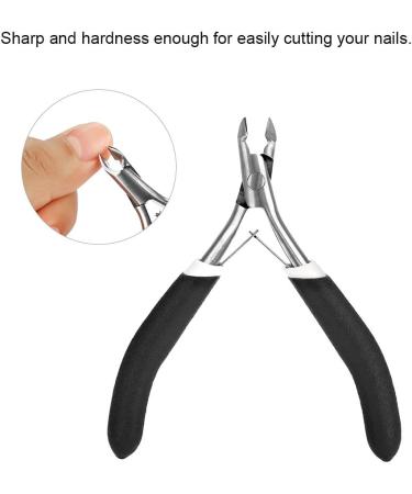 Stainless Steel Nail Cuticle Nipper Clipper for Manicure Pedicure - Black - Buy Online on GoSupps.com