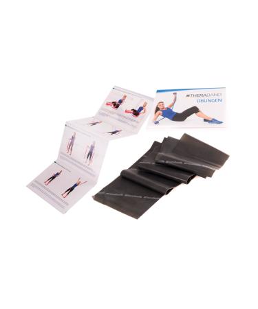 Theraband Original fitness band - 2.5m Resistance Band for full body training strength & flexibility - ideal for physiotherapy fitness & sport Schwarz - Buy Online on GoSupps.com