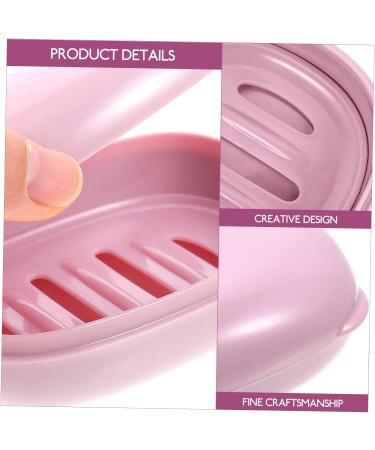Ciieeo 2pcs Soap Box Soap Holder Case Soap Case with Lid Soap Organizer Shower Sponge Holder Bar Soap Holder Portable Soap Container Soap Bar To Go Accessories Pink Travel Pe Household - Buy Online on GoSupps.com