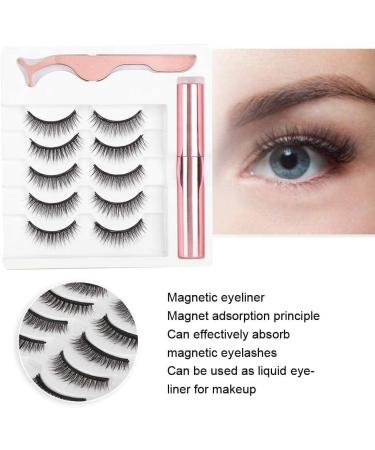 Magnetic False Eyelashes with Liquid Eyeliner and Tweezers Set - Reusable Eyelash Extension Kit (#035) - Buy Online on GoSupps.com
