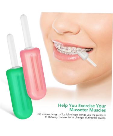 FRCOLOR 18 Pcs Popsicle Silicone Chew Device Silicone Pacifier Retainer Container Case Chewies with Handle Aligner Chewies Silicone Popsicle Chewies Jaw Chewing Gum mediumx3pcs As Shownx3pcs - Buy Online on GoSupps.com