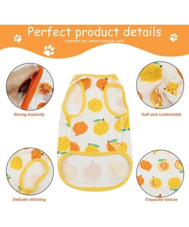 Buy 2-Piece Breathable Dog Shirts | Summer Pet Clothing with Fruit Patterns for Small & Medium Dogs & Cats - Buy Online on GoSupps.com