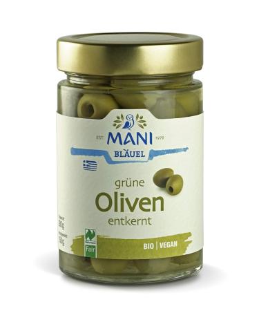 MANI MANI Pack of 3 green olives in a lake with a pitter organic 3 x 150g