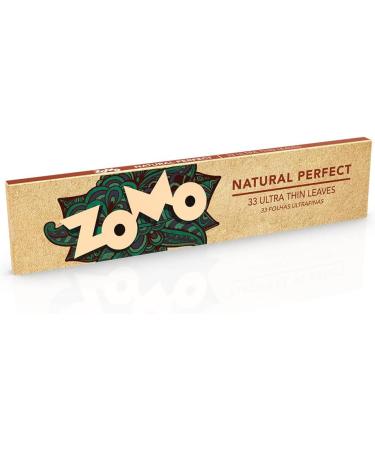 ZOMO Paper Natural Perfect - 25 Booklet Pack Ultra-thin Rolling Paper King Size 33 Leaf Packs Arabica Gum Product.  - Buy Online on GoSupps.com