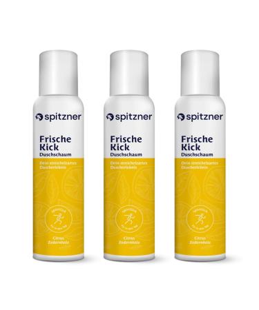 Spitzner Citrus Cedar Shower Foam 3 x 150 ml wellness shower gentle cleansing foam dermatologically tested vegan and skinfriendly ideal after exercise