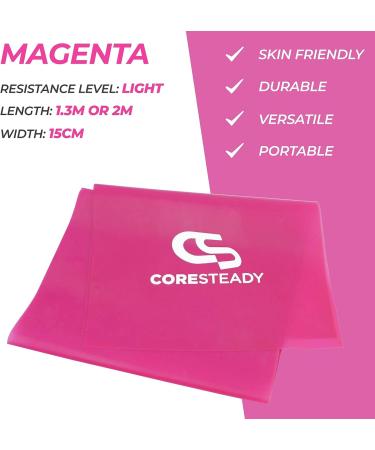 Coresteady Resistance Band 1.3m - Build Strength & Flexibility for Men & Women | Fitness Stretching Pilates Yoga | Exercise Guide Included - Buy Online on GoSupps.com