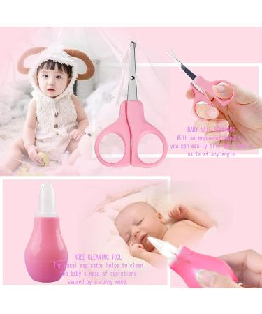 ZELINYE Baby Care Kits Baby Grooming Kit 10 in 1 Newborn Essentials Must Haves Baby Nail Clippers Baby Brush Baby Comb Earpick Nose Cleaning Tool Baby Nail File Nursing Baby Kit (Pink) - Buy Online on GoSupps.com
