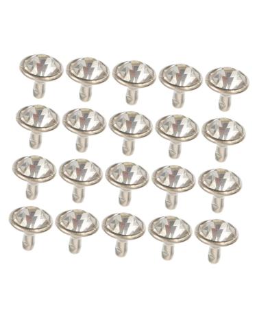 NUOBESTY DIY Bag Rivets 200 Sets Making Re Leather Clothing Creative Garment Accessories Luggage Diamond-Studded Studs of 1X1X1CM As Shown