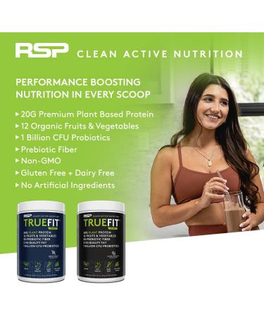RSP Nutrition TrueFit Plant Protein Shake - Salted Chocolate - 1.81 lbs (820 g) | Vegan Protein Boost - Buy Online on GoSupps.com